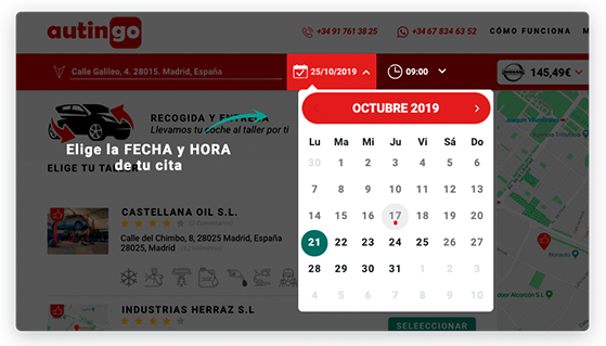 Los detalles de tu cita